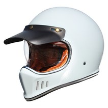 티티앤코 할리 오토바이 헬멧 소두핏 풀페이스 헬맷, 화이트 클리어