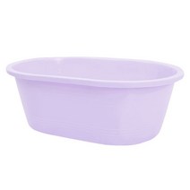 그린센스 이동식 간이 반신욕조 마카롱 배수구 대형, 퍼플, 1개
