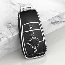 TPU 자동차 키 커버 케이스 셸 보호 메르세데스 벤츠 W207 A C E S G GLS 클래스 W177 W205 W213 W222 G63 X167 GLC 마이바흐 AMG, E-Black, E-Black