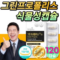 그린 프로폴리스 식물성 캡슐 비타민 영양제 항산화 건강 도움 목 아연 이뮨 프로플리스 프로포리스 건강기능식품 환절기 식약처 인증 알약 여성 남성 에좋은, 30캡슐x4개