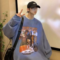 1+1 오버핏 커플 머슬핏 연예인맨투맨 남자 맨투맨 티 크리스마스 스웨터 꾸안꾸 원마일웨어 고급 이너