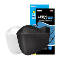 [50매] KF94 나로엠 마스크 대형 보건용 황사방역 국산 숨쉬기편한, KF94 나로엠 마스크 화이트 대형 100매