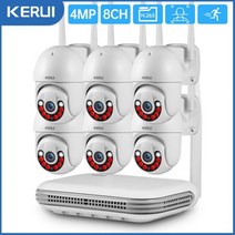 감시카메라 cctv 베이비 캠 KERUI 무선 NVR 보안 와이파이 IP 카메라 시스템 키트 야외 감시 CCTV 오디오 비디오 녹음기 2K 4MP MP 풀 HD CH, CHINA_500g | 6PCS 4MP CAM