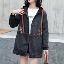 블랙데님 후드 재킷