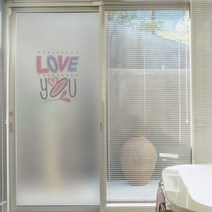 [천삼백케이] [꾸밈] bc722m-무점착유리시트러브캘리유리문시트지, 단품