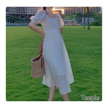 티피/Teepie 벌룬 바캉스 원피스 여성 여름 패션 롱 오프숄더 원피스