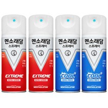 멘소래담 스프레이 익스트림핫 180ml X 2개 + 멘소래담 스프레이 쿨 200ml X 2개, 1세트