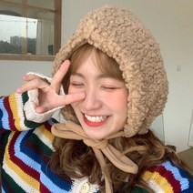 덤블 후드 귀달이모자 방한털모자 귀달이모자 리본방한모자 덤블모자 양털모자 양털후드모자 귀달이벙거지 방한후드모자