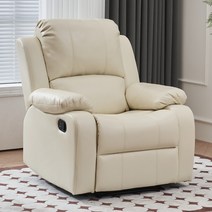 가죽 1인용 전동 리클라이너 소파 회전 안락 의자, 수동 170도 각도가 고정 X, R