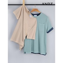 앤드지 쿨터치 머신워셔블 라운드넥 반팔 니트 BZB2ER1101