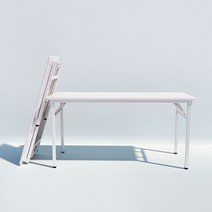 상도가구 밀키 절탁자 1200x450 접이식 테이블 책상 작업대 작업다이, 화이트