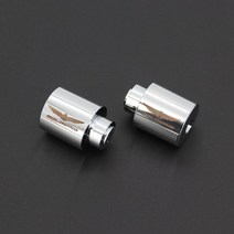 [해외] 혼다 골드 윙 1800 GL1800 GL 1800 2001-2020 로드 엔드 카운터 웨이트 크롬 핸들 엔드 핸들 바 크롬 바 엔드, 전기도금-로고