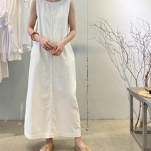 [랜덤플레이] 빈티지 여름 민소매 롱 데님 원피스