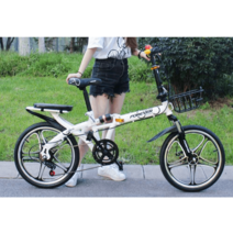 접이식 미니벨로접이식 자전거 16 20 22 인치, 아이보리 3 나이프 휠 7단 20인치