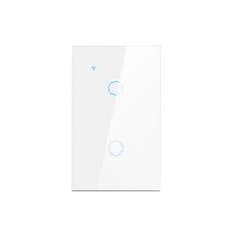 스마트 전등 스위치 원격 호환 와이파이 라이트노 뉴트럴 와이어터치 투야 라이프 앱리모컨 키트로 작동시리알렉사구글, 08 2 Gang US White, Homekit APP Control