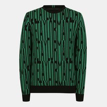 남성 로고 패턴 방풍 라운드 니트 TMSRL3127-804