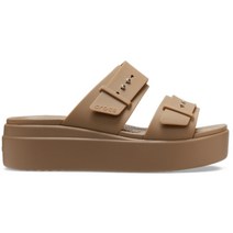 일본 크록스 브루클린 샌들 로우 웨지 힐 통굽 키높이 슬리퍼