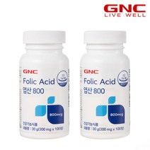 [GNC] 엽산 800 (100정) 100일분 x 2병, 단품, 단품