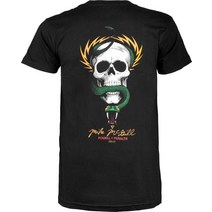 Powell Peralta Mike McGill 스컬 & 스네이크 티셔츠 화이트 라지, Black