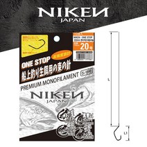 니켄 선상낚시 생미끼용 묶음바늘 외수질 10개입 농어 광어 바늘, 22호, 1개