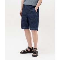 토피 HSL01 섬머 데님 밴딩 와이드 하프 팬츠 바지 RAW INDIGO SUMMER BANDING WIDE HALF