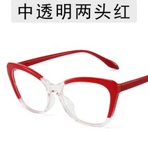 블루레이 플레이어 Bobarn-Ins Gafas De Sol 스티칭 힙합 안경테 레트로 고양이 눈 플랫 렌즈 패션 심플 T, 04 C4