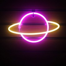 usb 행성 우주 로켓 외계인 무드등 감성 조명 홈 바 인테리어 네온사인 21종, 01 Planet color 1