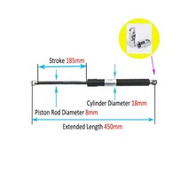 스트럿바 보강 지지대 1PC 350-500mm 20kg/200N/44LB 범용 스트럿 바 가스 스프링 지원 부팅 보닛 자동차, 14 450mm-E