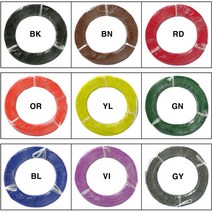 UL1007 AWG18 10M 절단판매/리드와이어/케이블전선/색상선택, BL