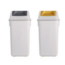 창신리빙 국민휴지통 25L (스윙) 쓰레기통, 그레이