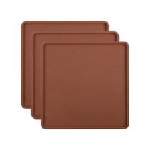 식품 고추 과일 건조기 가장자리가 실리콘 탈수 시트 3 개 붙지 않는 패드 트레이 매트 오븐 베이킹, CN_3pcs33x33cm