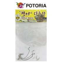 포토리아 광어다운샷 채비 광어 와이드갭 스트레이트 훅 3호 4호 5호 묶음 바늘, 스트레이트 4/0