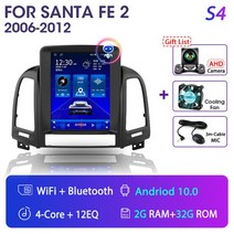 자동차 관련제품 Srnubi-안드로이드 11.0 자동차 라디오 현대 싼타페 2 2006-2012 용 멀티미디어 비디오 2, 05 S4-Fan-Camera