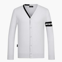 까스텔바작 남성 소매포인트 브이넥 가디건 BGCSSJ001GGB