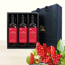 초산정 오미자초 185ml 3병 선물용 세트/사과신 풍부/알칼리성 음료/발효식초/전통식초