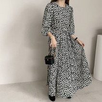 마이시즌 여성 나오미 하트 플리츠 원피스