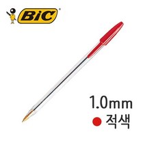 크리스탈볼펜 볼펜 1.0mm 적색 36타/432자루 사무용 회사용 사무용품 학용품, 본상품선택