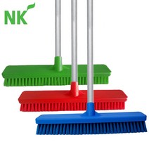 [식공구] 엔케이 바닥솔 (일자형 봉포함) / 욕실 화장실 바닥 타일 틈새 청소 식품공장 업소용 HACCP, 빨강, 130cm