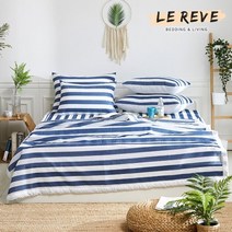 [르헤브] 어닝스트라이프 시어서커 홑이불 베개세트 SS