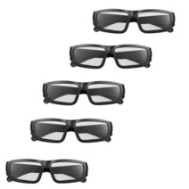 VR VR기기RealD 3D 시네마 4D 5D 영화 극장 홈 시어터 시스템 성인용 편광 패시브 안경 5 개, 01 5pcs  Black