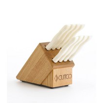 Cutco 1863 테이블 칼 8개 포함 미니 칼 블록 화이트