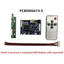 데모보드 악세사리 싱글모드 개발 호환 가능한 범용 TFT TN IPS LCD 스크린 디스플레이 HDMI VGA AV 드라이, 한개옵션1, 03 PCB00661V.9