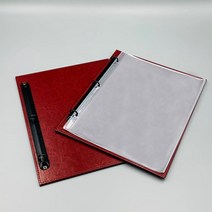 을지메뉴 고급 바인더 카페 메뉴판 A4사이즈 예쁜메뉴판 인기상품, A4 -버건디