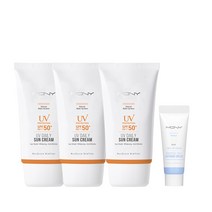 맥퀸뉴욕 UV 데일리 선크림(베이스매트) 50ML 3개 SPF50 PA+++ (+수딩크림 미니7ml) 정품보증 156919, 선크림(베이스2개)+선크림(매트)1개