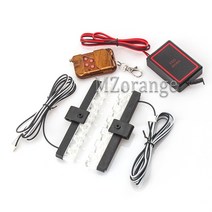 수입차 호환 정비 부품 1/2/4LED 스트로보 스코프 라이트 fso 깜박임 소방관 조명 Led 경찰 자동 플래시 스트로브 경고등 자동차 트럭 비상 사태, [04] 1 set 4x6led, [01] red