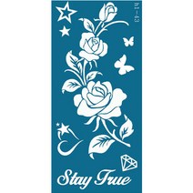 재사용가능 헤나타투 셀프헤나도안, 1개, h1-43