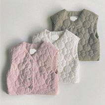 세인트키즈 동글 누빔 아기조끼 아동베스트