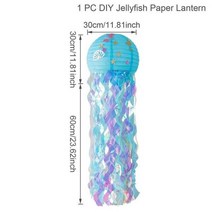 인어 파티 장식 일회용 식기 생일 장식 어린이 베이비 샤워 소녀 용품, 1pc paper lantern 2