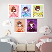 수재샵 소녀시리즈 (라운드 5D 가로 20cm 세로 30cm) 보석십자수, 일반형액자(블랙 25cm×30cm)