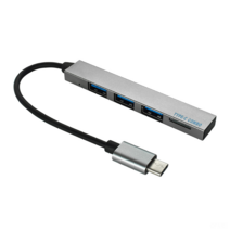 DFMEI Type-C Hub Expansion Dock USB 허브 MEB2.0 TF 카드 허브 미니 모델 알루미늄 합금, 회색